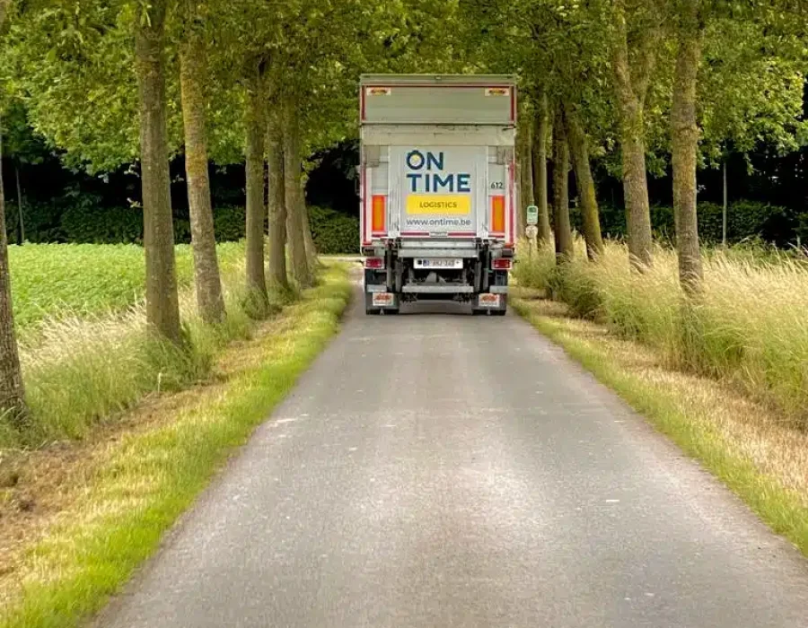 Distributie van pallets & pakketten ON TIME Logistics vrachtwagen